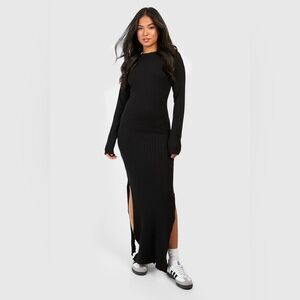 knit dress small ASTR Women's Carlene Long Sleeve Sweater Dress - Black